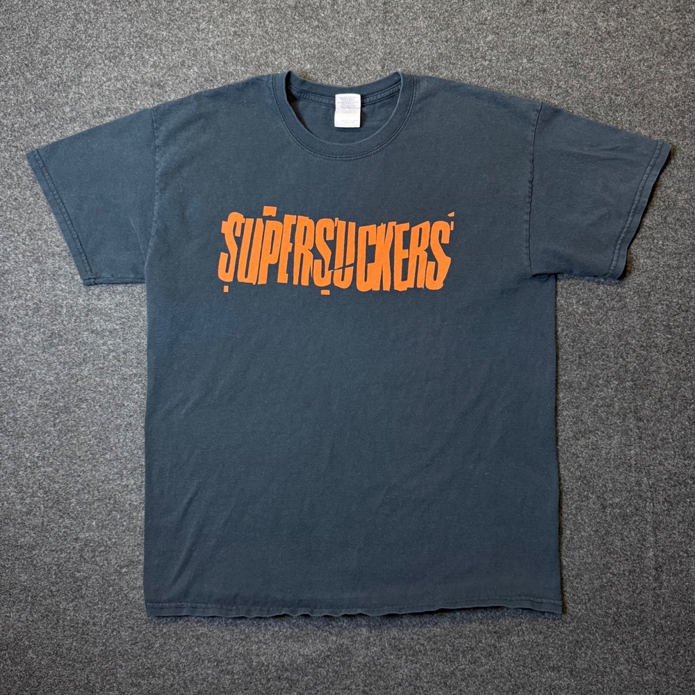 Vintage Supersuckers T-Shirt Mens L Black Band Tee Rock Punk Graphic Cotton